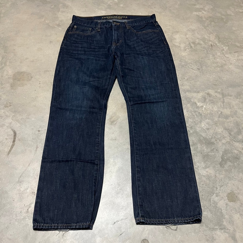 American Eagle Outfitters Original Straight Jeans Dark Wash Mens 32x30 Cotton